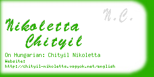 nikoletta chityil business card